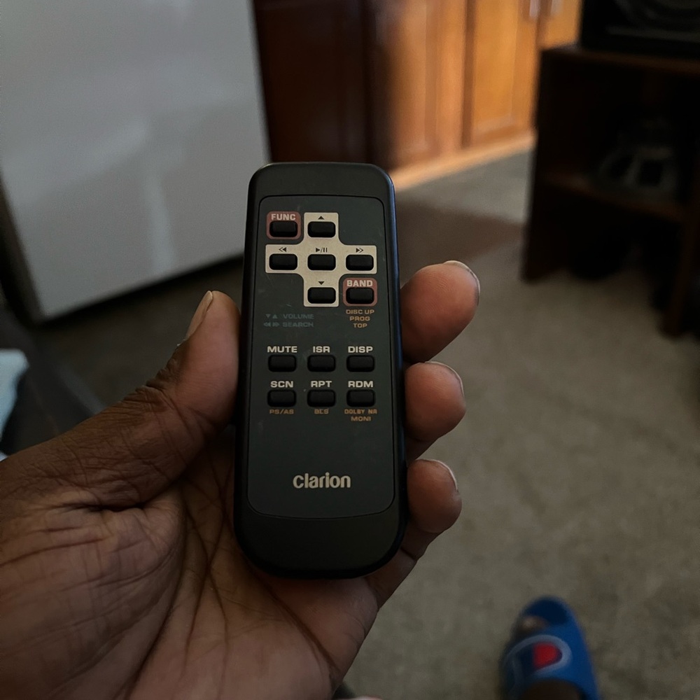 For sale is a used Clarion RCB-130 headunit remote.